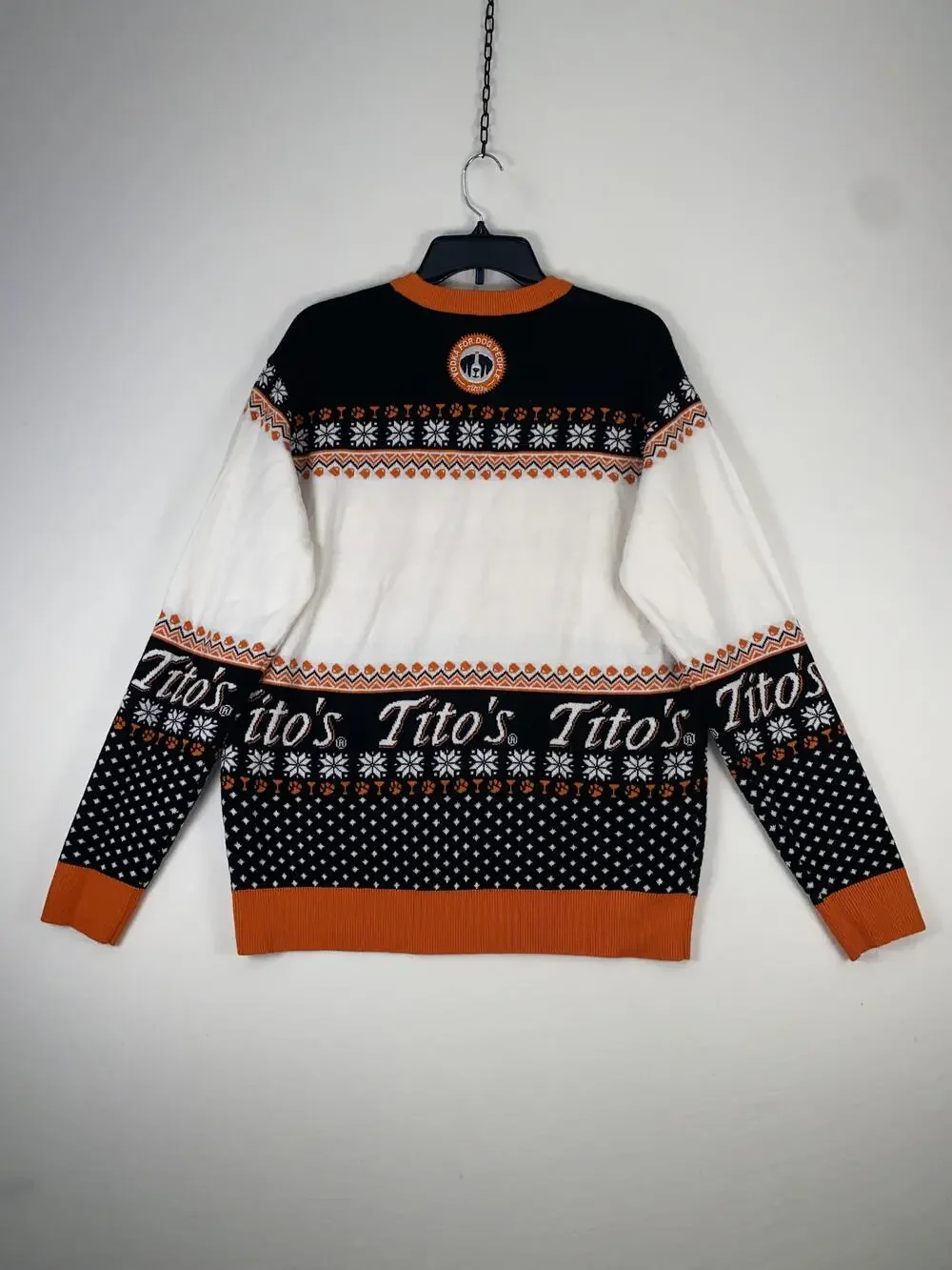 Tito's Handmade Vodka Sweater Mens Large Multicolor Let It Pour Ugly Christmas